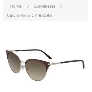 Calvin Klein Satin Brown Women’s Sunglasses